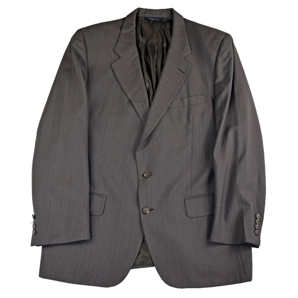 Burberry Vintage Mens Pinstripe Wool Blazer - Picture 5 of 8